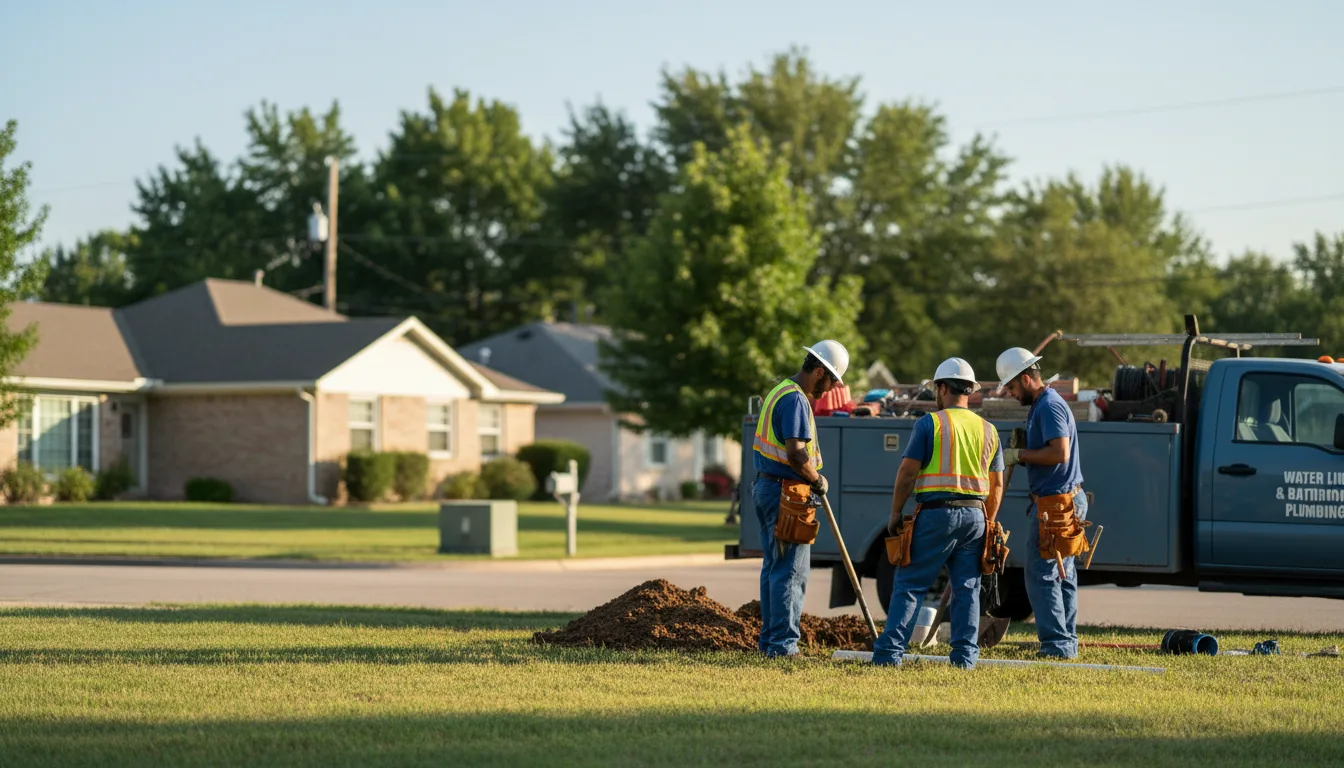 Residential water line and bathroom plumbing service in Seneca, KS